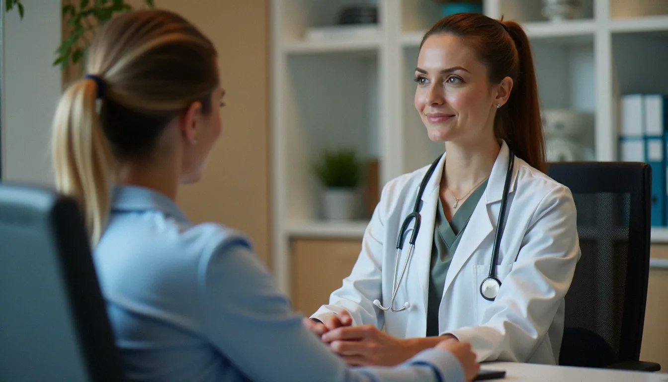 Consultation gynécologique pour évaluer les causes d'une absence de règles et discuter des solutions médicales pour déclencher les règles