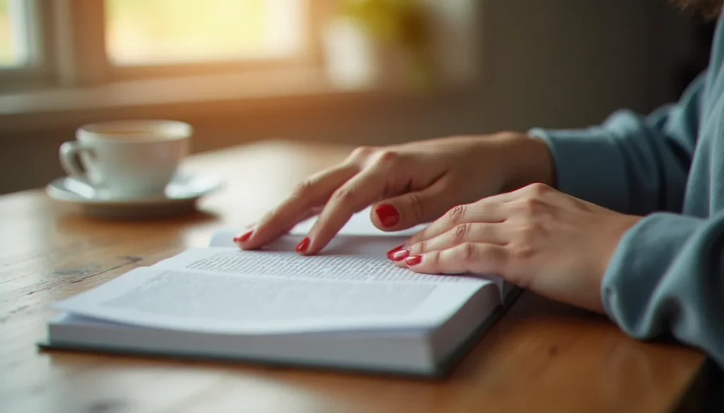 Femme consultant un ouvrage médical sur la santé intime féminine, évoquant la compréhension scientifique de l'éjaculation féminine