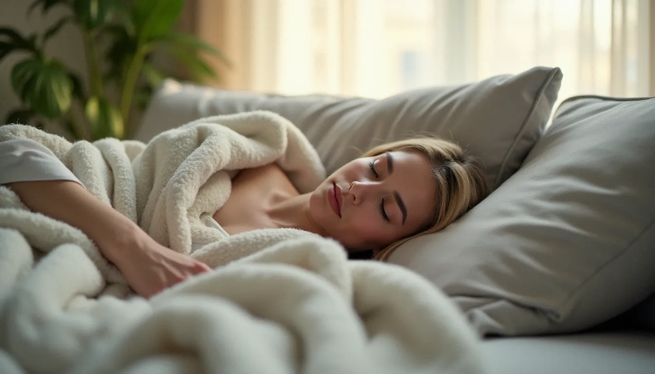 Femme faisant une micro-sieste l'après-midi pour récupérer du cherche midi amplifié par les fluctuations hormonales du cycle