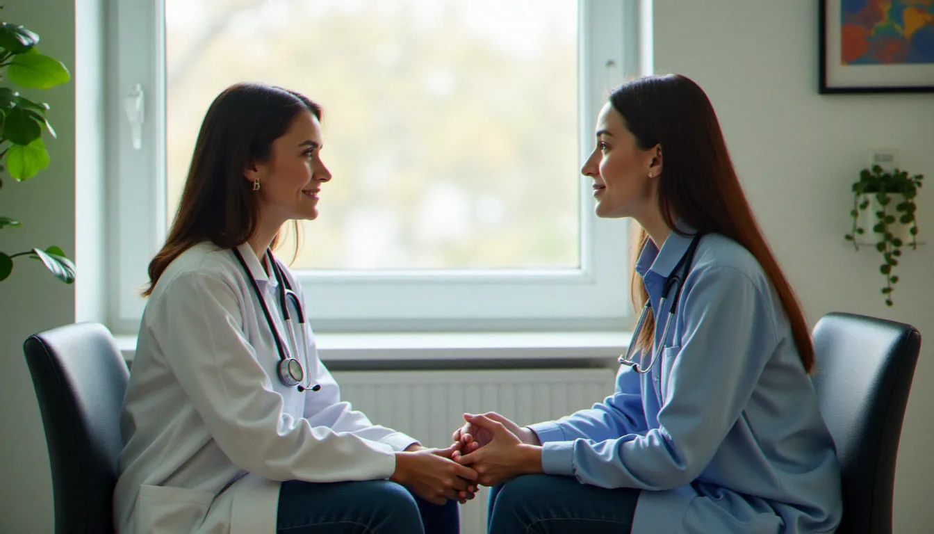Consultation gynécologique centrée sur l'écoute, illustrant la relation patient-soignant enrichie par l'anthropologie de la santé