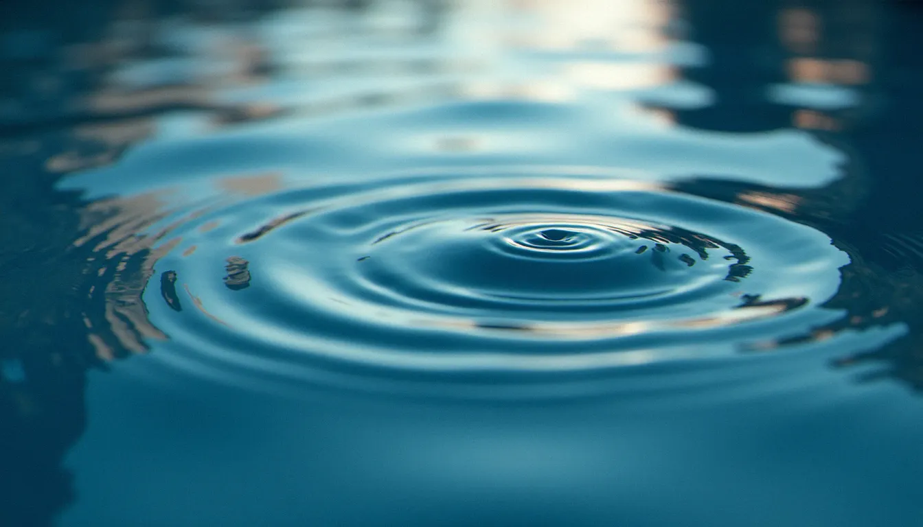 Surface d'eau calme aux reflets bleutés évoquant la notion d'ondinisme dans un contexte de sexualité et d'identité intime