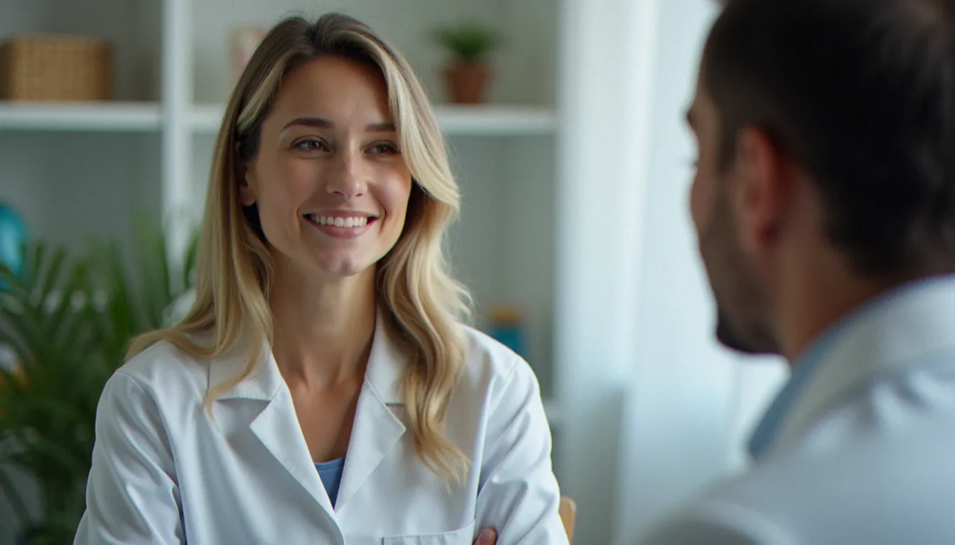 Femme en consultation avec une praticienne de santé intégrative, représentant le recours à une alternative santé dans le parcours de soin