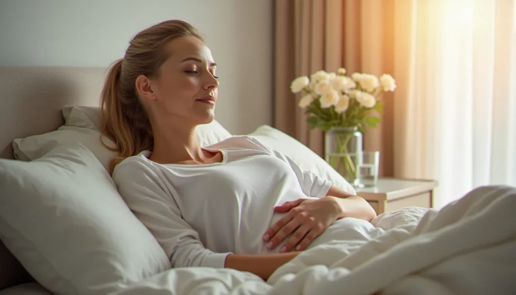 sante bien etre featured Femme au repos dans une chambre lumineuse, illustrant la santé bien-être et l'importance du sommeil pour l'équilibre hormonal